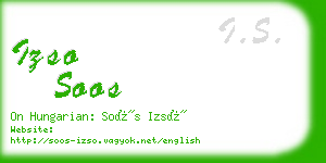 izso soos business card